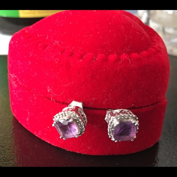 Amethyst And Diamond  14K Jewelry Set - Picture 4 of 7